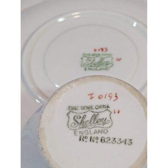 SHELLEY "Pink Floral" Teacup & Saucer - Picture 6 of 8